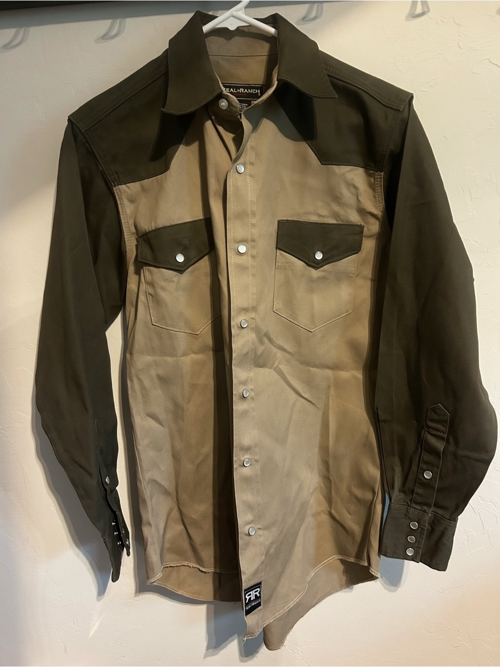 Real Ranch Pearl Snap Western Button Up Shirt Men’s M